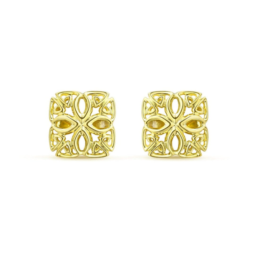 gold square small stud