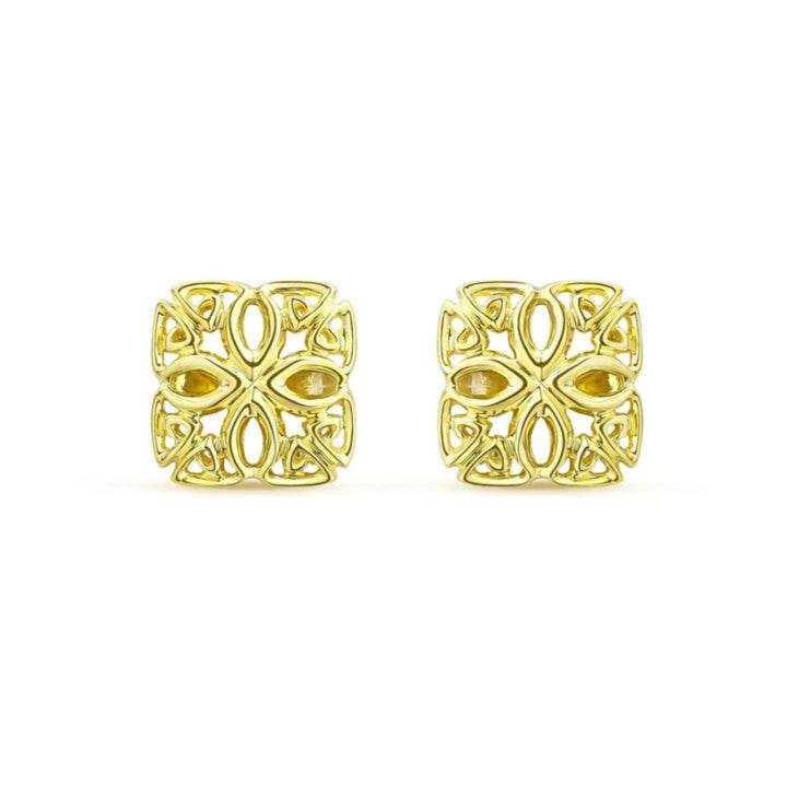 gold square small stud