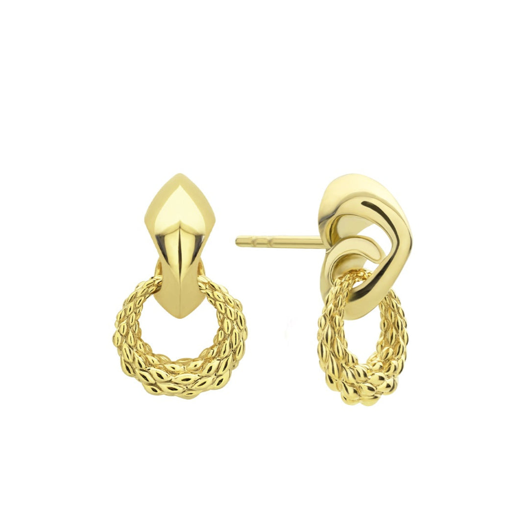 18k gold drop earrings