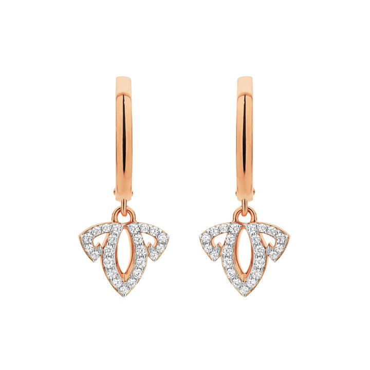 rose gold drop earring