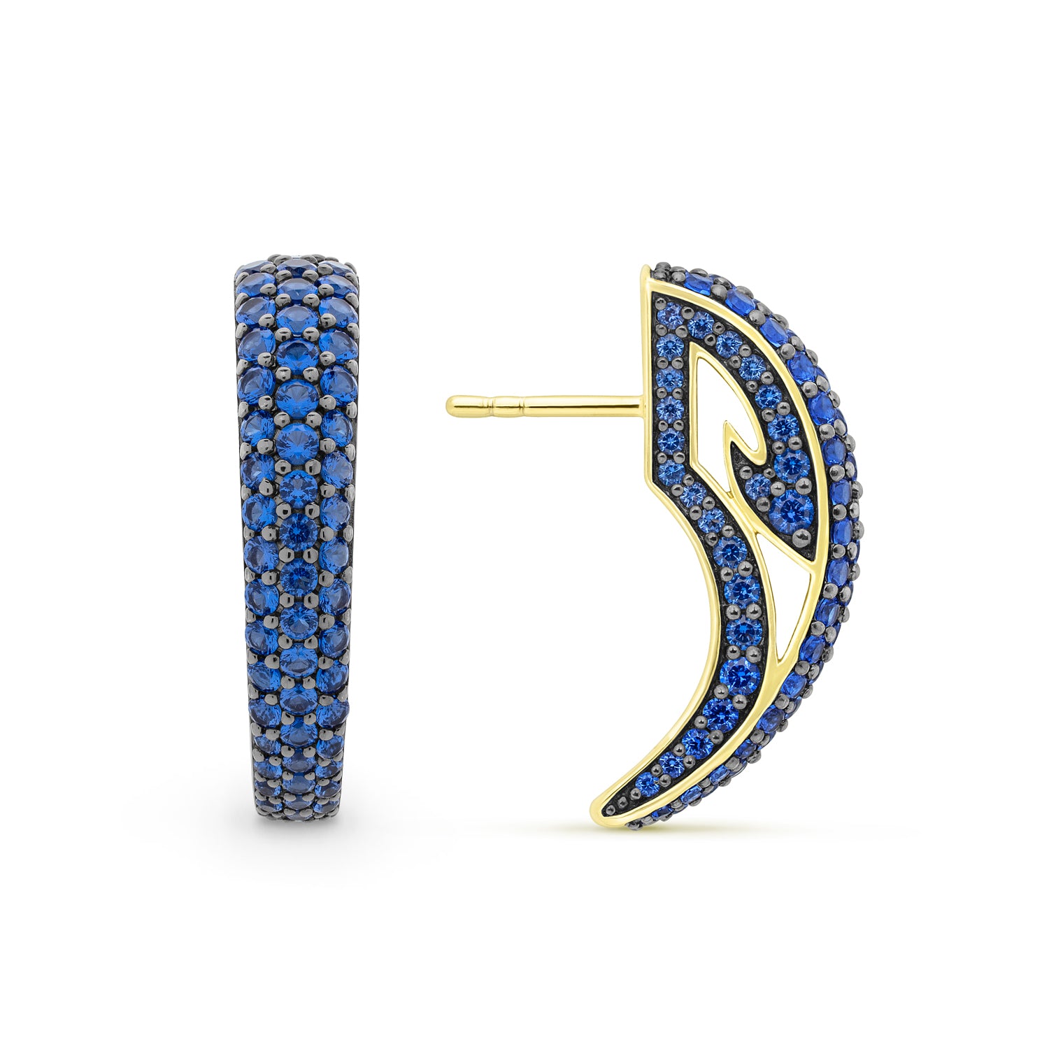 18K Gold Vermeil Pavé Earring | Cubic Zirconia Pavé Earring – REALM