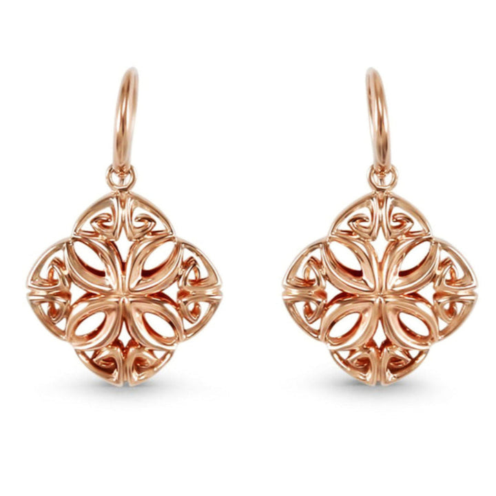 rose gold drop earring