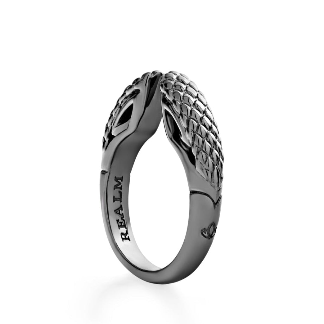 black ruthenium stacking ring