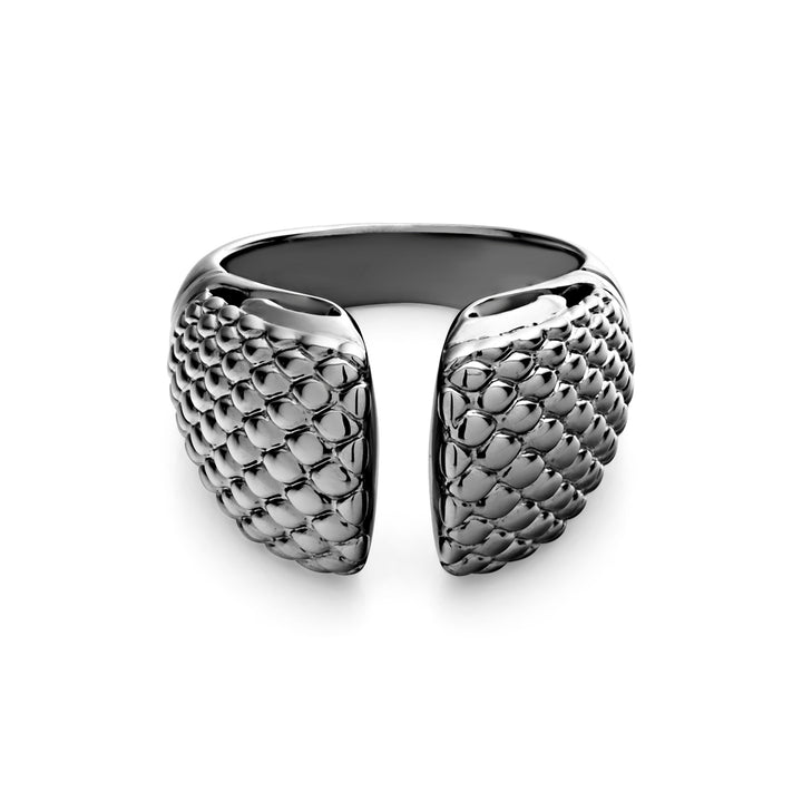 black ruthenium stacking ring