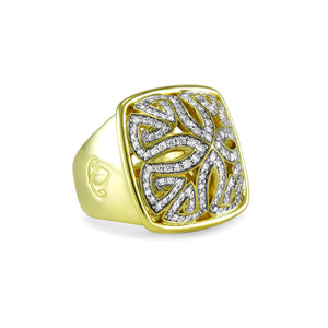 Insignia Délicat Pavé Luxe Ring - 18K Gold Vermeil + CZ Blanc 02-192-GPWZ REALM