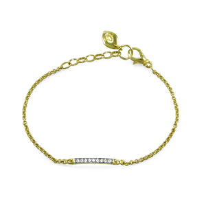 Sceptre Linea Chain Bracelet 18K Gold CZ-Blanc 03-246-GPWZ REALM