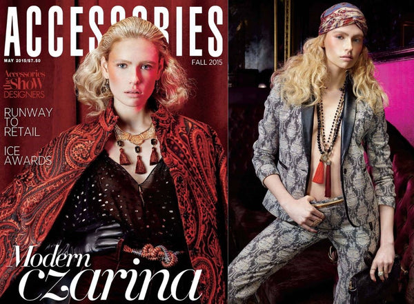 Accessories Magazine editorial featuring REALM Fine + Fashion Jewelry