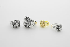 Collection of Empress Insignia Rings in silver and gold and different sizes