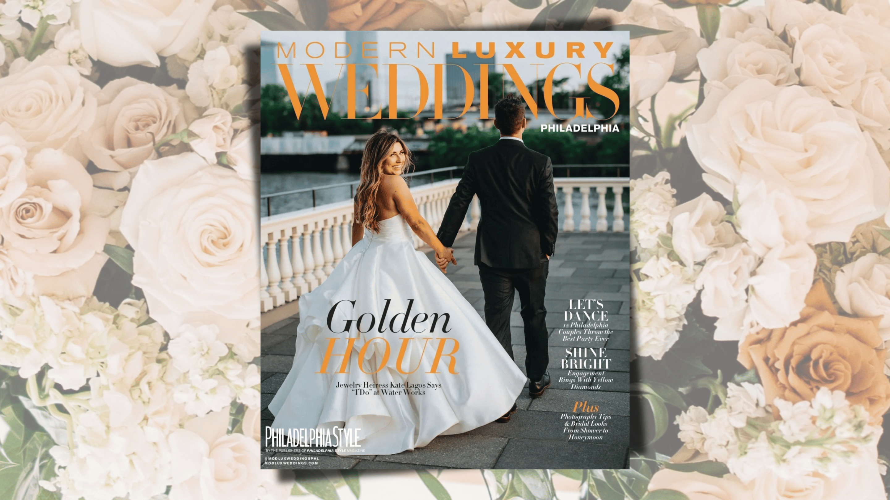 Modern Luxury Weddings magazine features REALM Bridal jewelry Kate Lagos Adam Sutera wedding