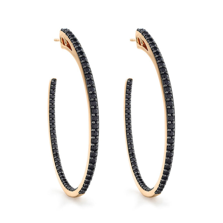 rose gold pave hoop