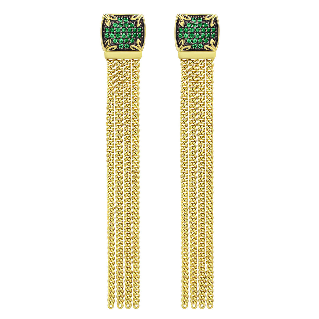 long green chain earring