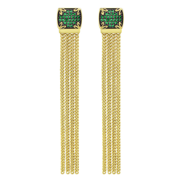 long green chain earring