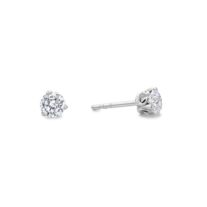 Promise Solitaire Stud 4.5mm - Sterling Silver + CZ Blanc