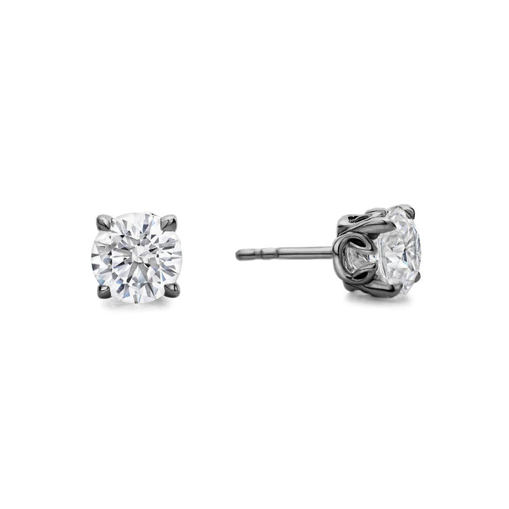 Promise Solitaire Stud 7mm - Black Ruthenium + CZ Blanc