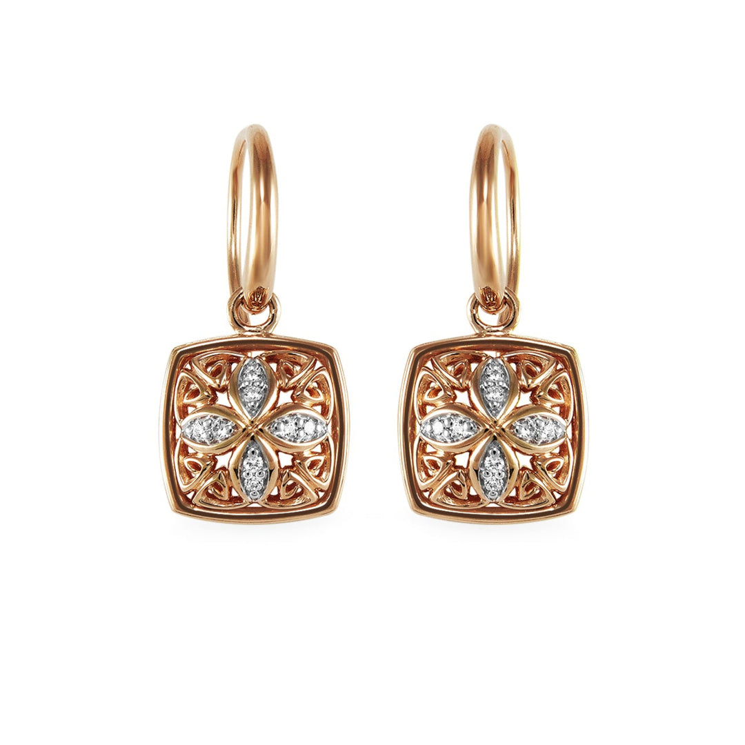 rose gold drop earrings