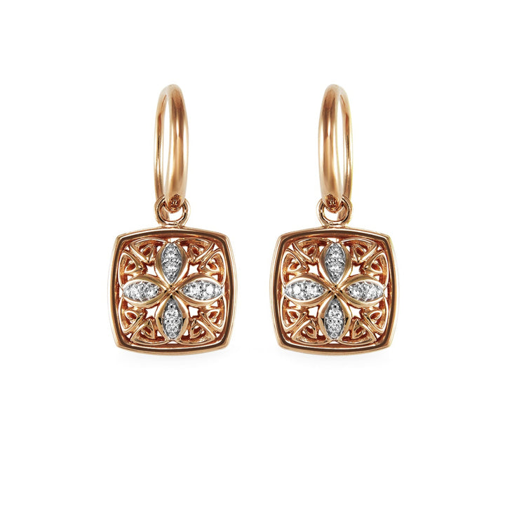 rose gold drop earrings