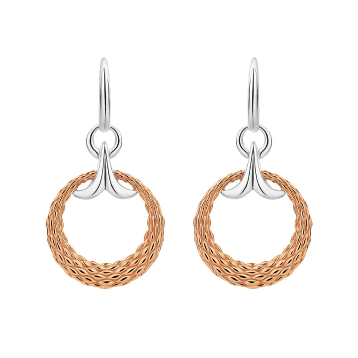 Capulet Drop Earring - Two Tone Rose + Silver