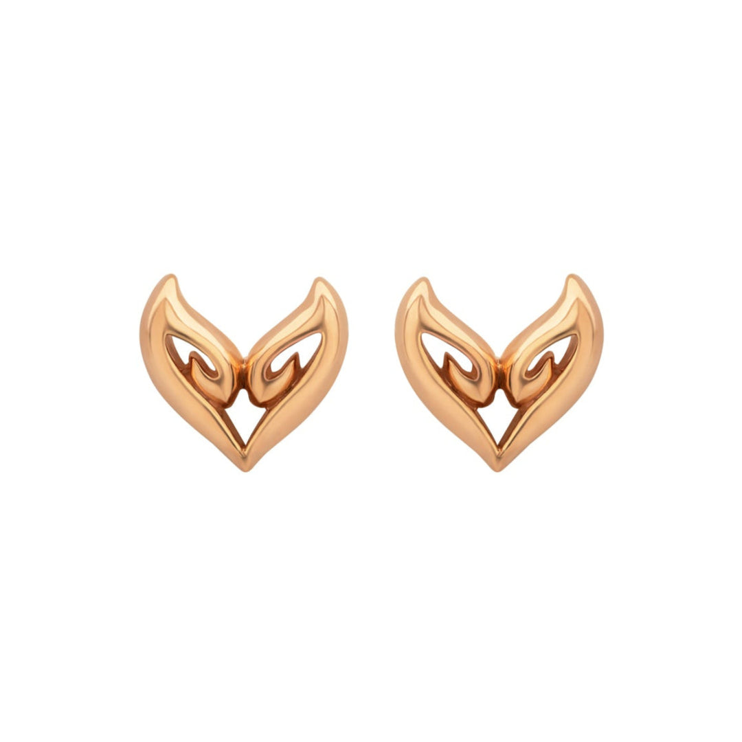 rose gold vermeil stud earrings