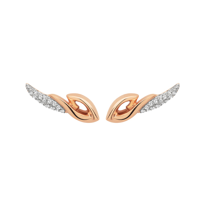 Promise Pavé Contour Earring - 18K Rose Gold Vermeil + CZ Blanc