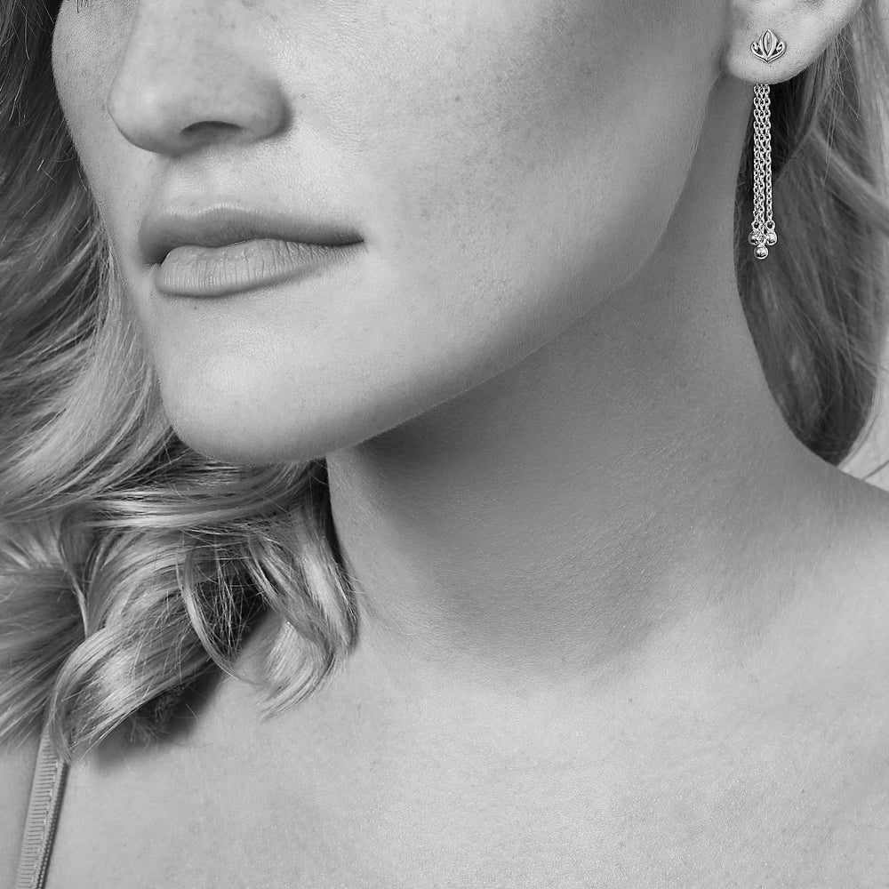 rose gold drop earrings