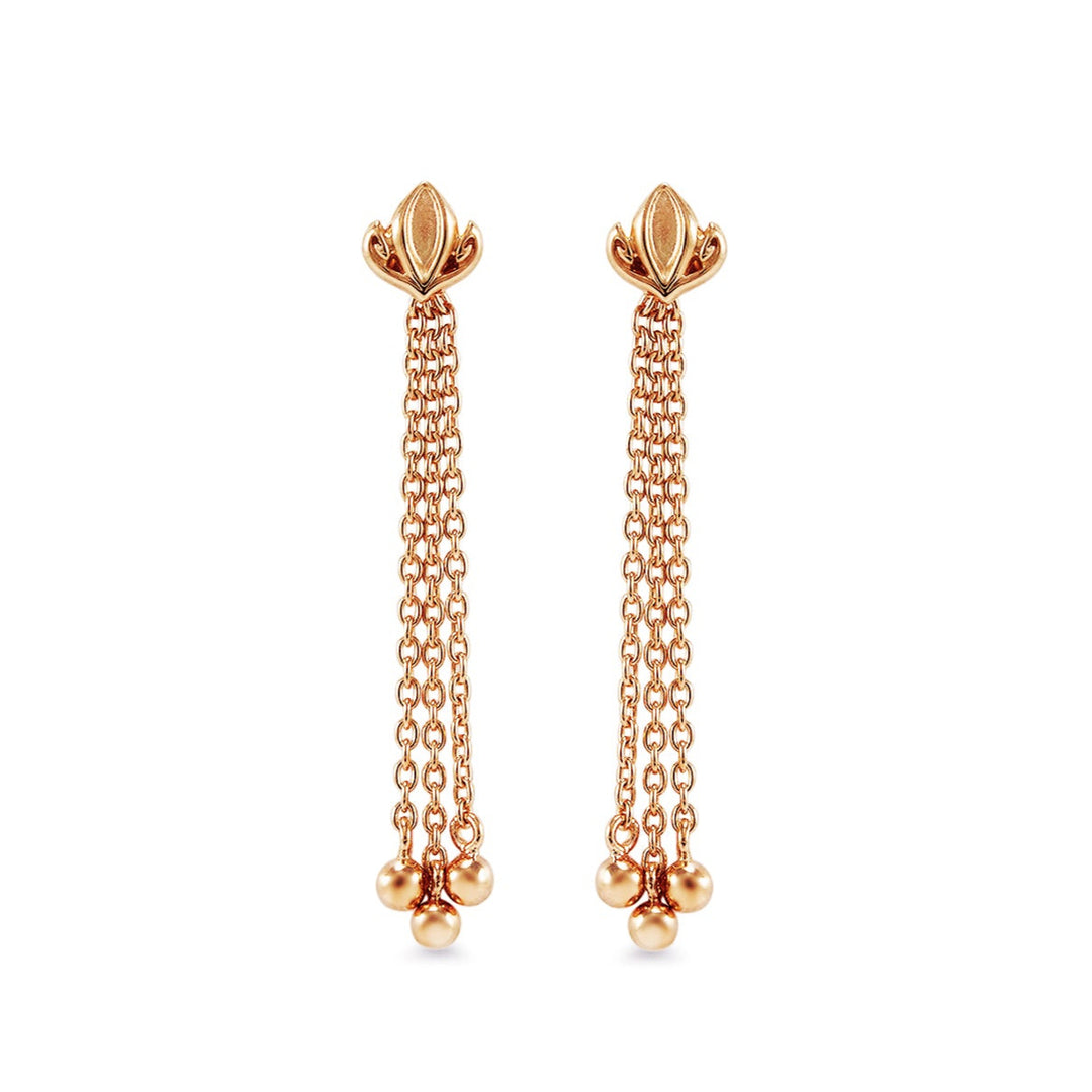 rose gold tassel earring