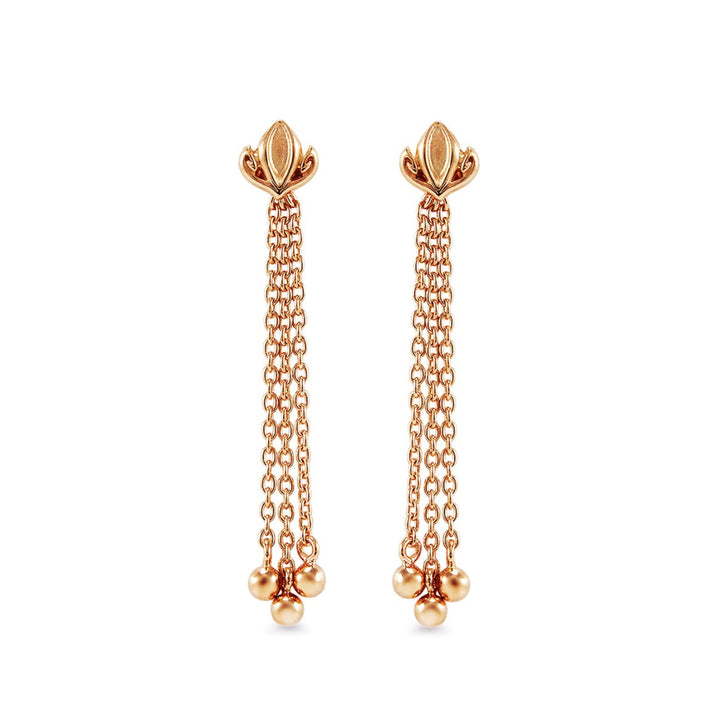 rose gold tassel earring