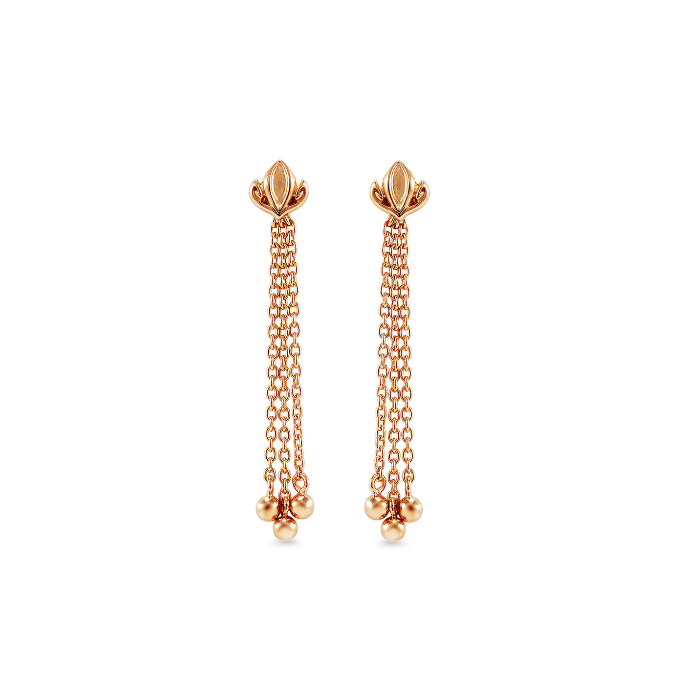 rose gold tassel earring