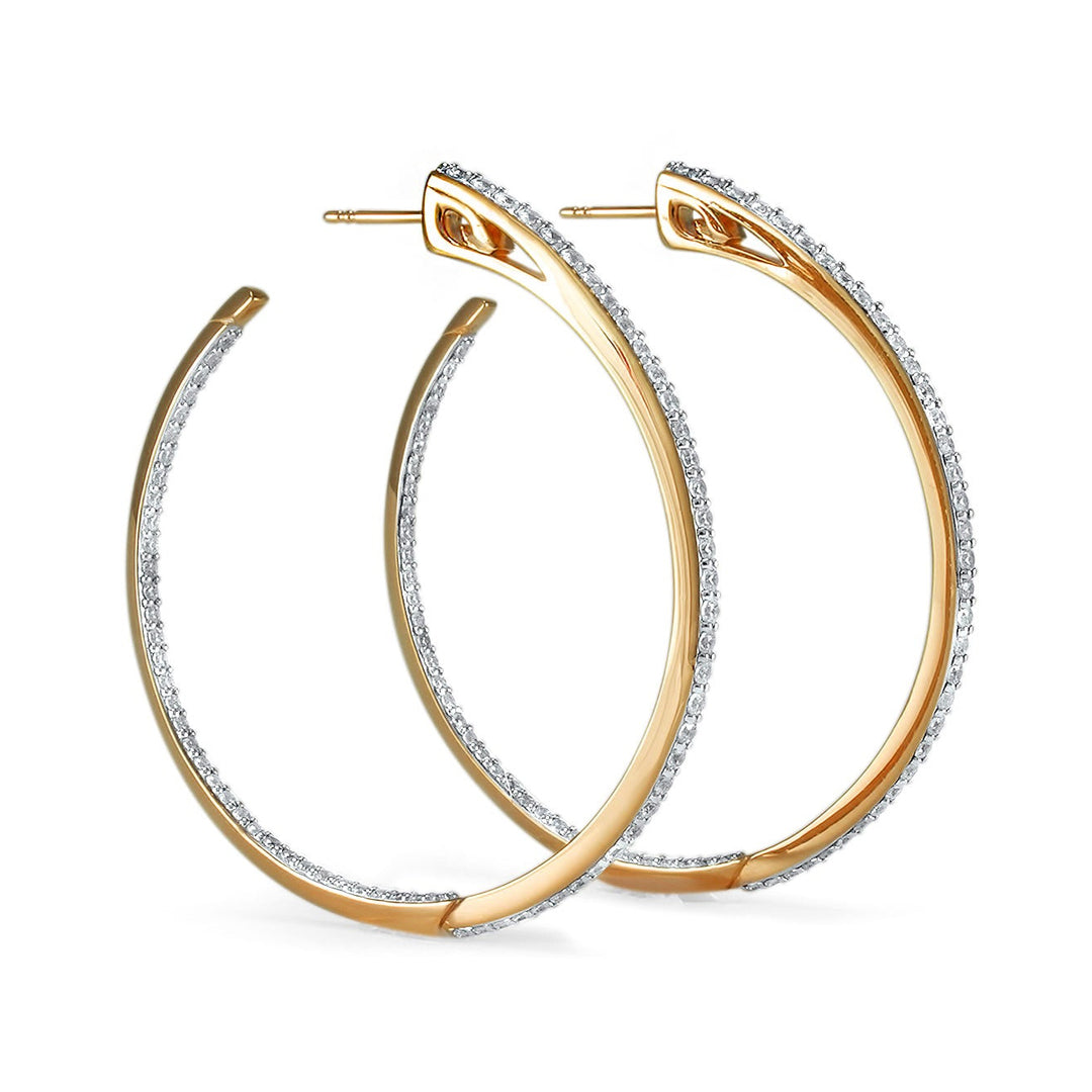large rose gold hoop earrings