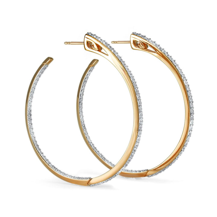 large rose gold hoop earrings