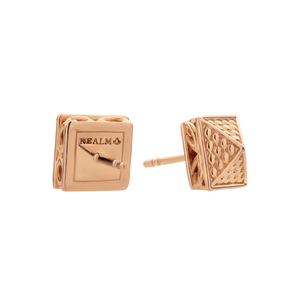 rose gold stud earring