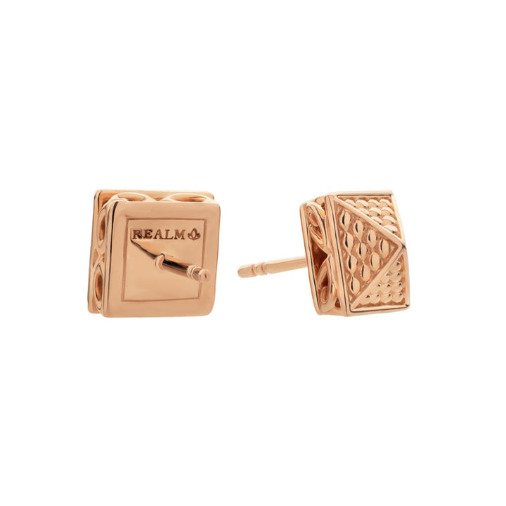 rose gold stud earring