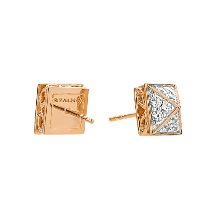 rose gold stud earrings