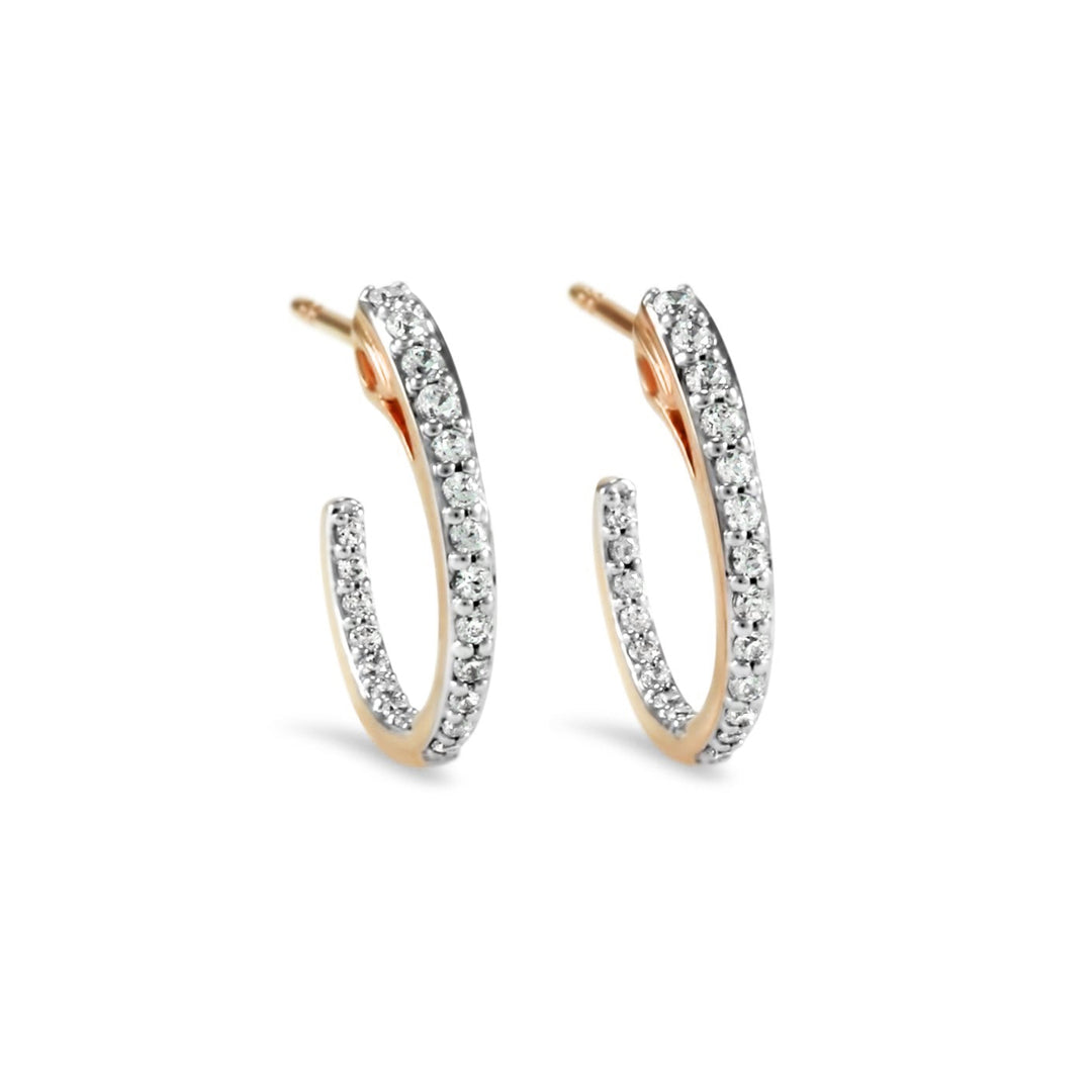 small pave hoops