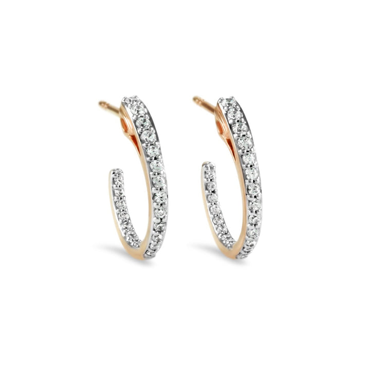 small pave hoops