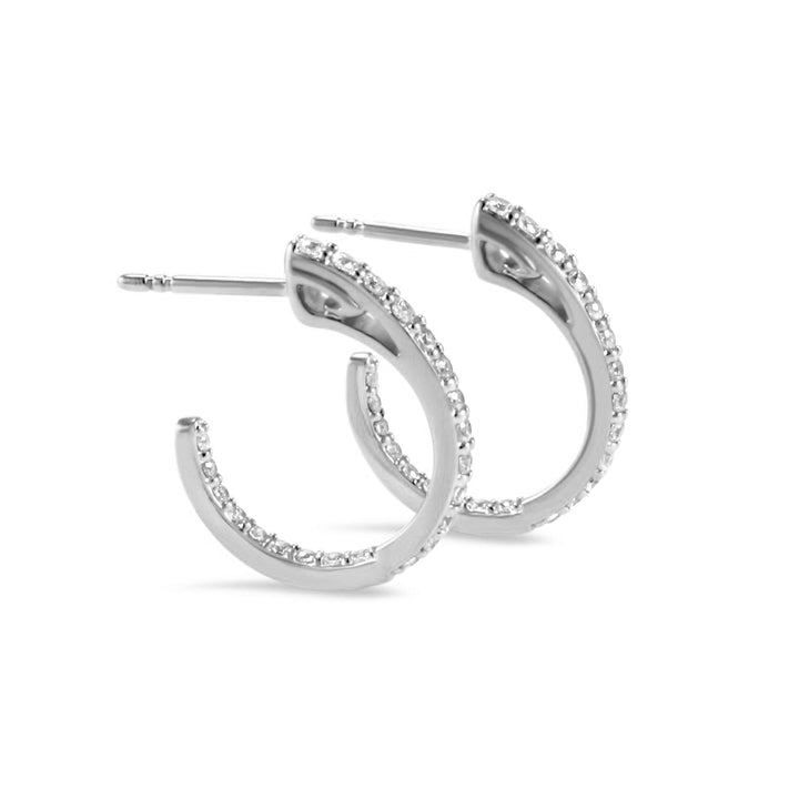 sterling silver pave earrings