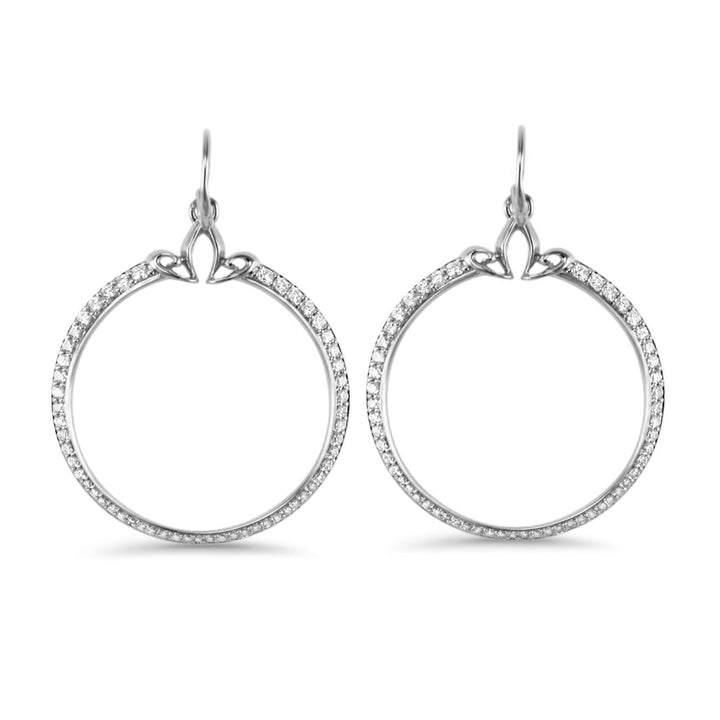 silver CZ earrings