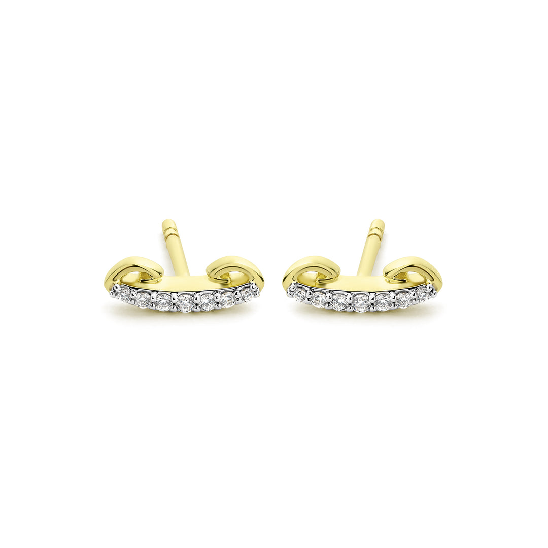 gold stud earring