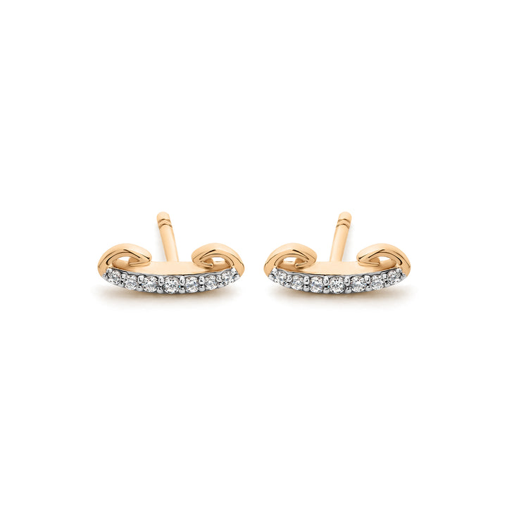 rose gold stud earrings