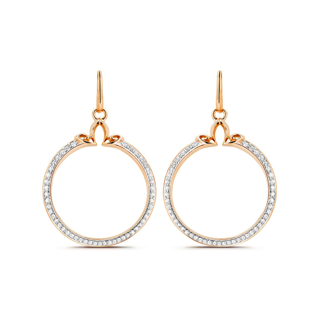 rose gold cz earrings