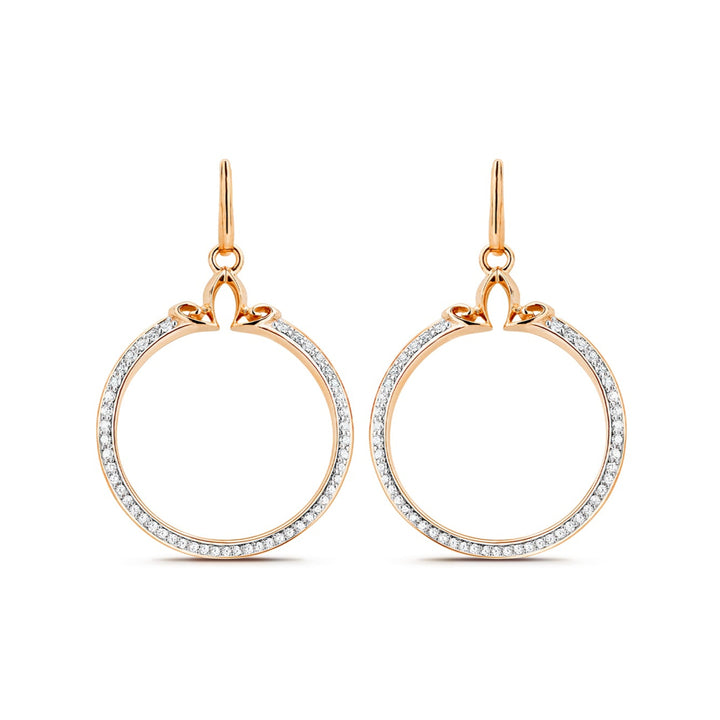 rose gold cz earrings