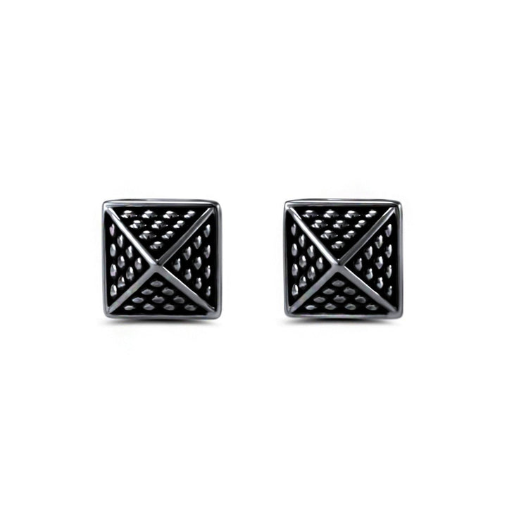pyramid stud earrings