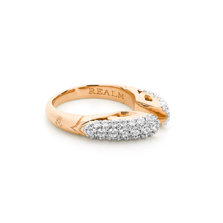 rose gold CZ stacking ring