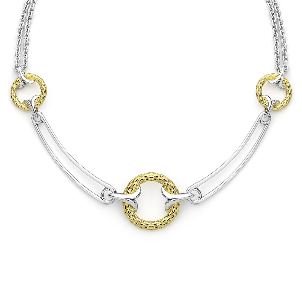 two tone chain necklace