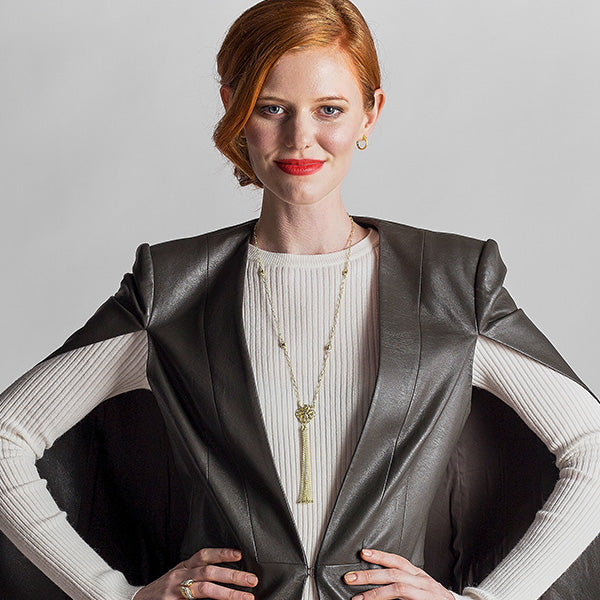 gold tassel necklace