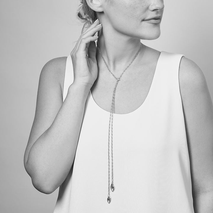 rose gold lariat necklace