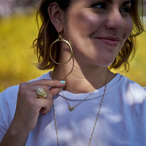 V Pendant - Sterling Silver