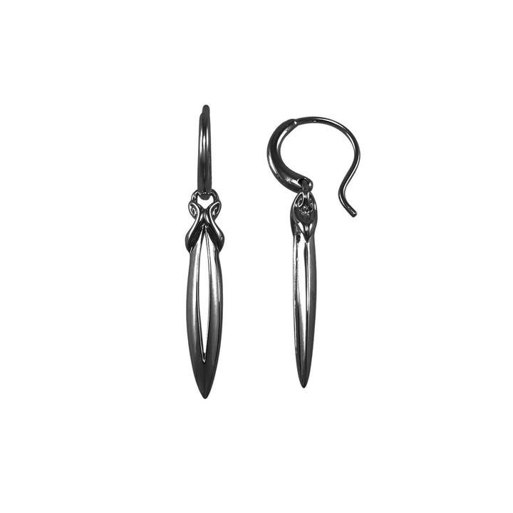 black drop earrings