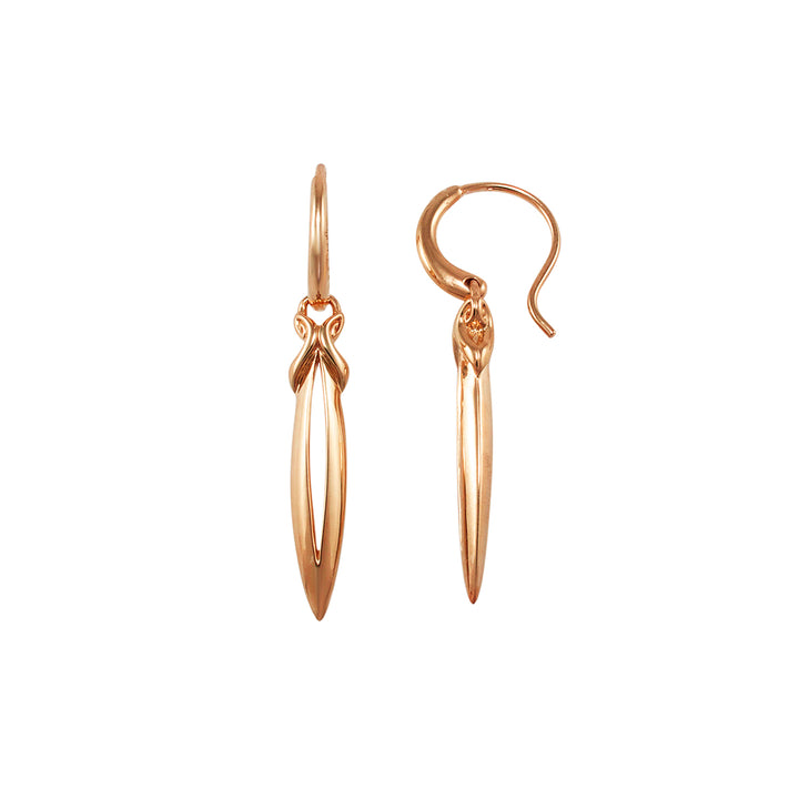 rose gold drop earrings
