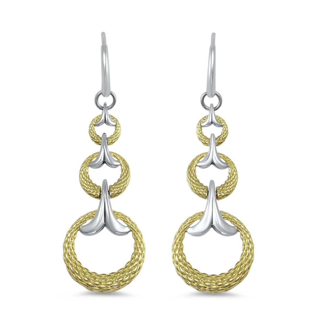 two tone swing earring