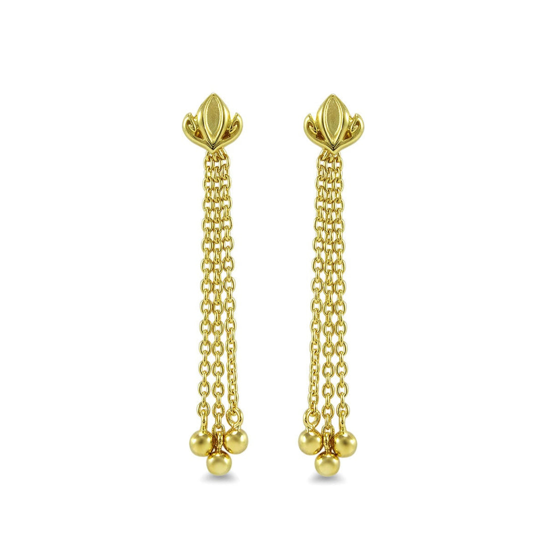 gold tassel earring